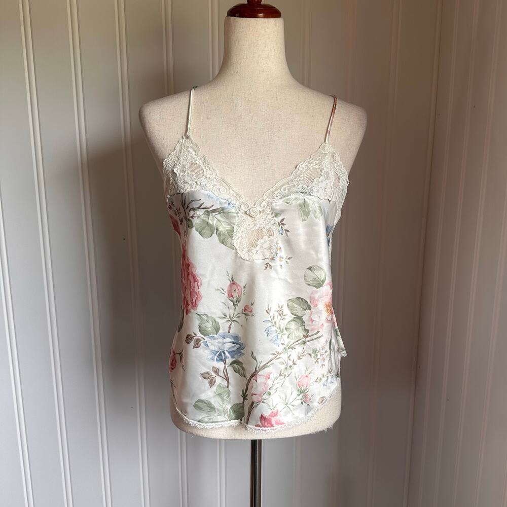 Vintage 90s Coquette White Floral Cami 34
